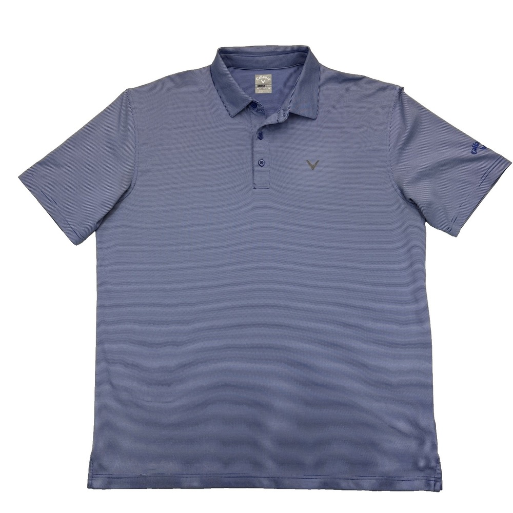 Callaway Golf Polo Men's XL Blue Pinstripe Preppy Country Club Style